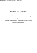 Cover page: Mental Health's Impact on Quality of Life