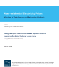 Cover page: Non-residential Electricity Prices: A Review of Data Sources and Estimation Methods