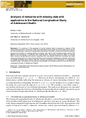 Cover page: Analysis of networks with missing data with application to the National Longitudinal Study of Adolescent Health