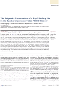 Cover page: The Enigmatic Conservation of a Rap1 Binding Site in the Saccharomyces cerevisiae HMR-E Silencer