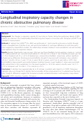 Cover page: Longitudinal inspiratory capacity changes in chronic obstructive pulmonary disease