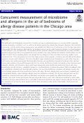 Cover page: Concurrent measurement of microbiome and allergens in the air of bedrooms of allergy disease patients in the Chicago area