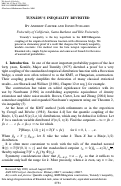 Cover page: Tusnady's inequality revisited