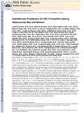 Cover page: Antiretroviral Prophylaxis for HIV Prevention in Heterosexual Men and Women