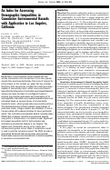 Cover page: An Index for Assessing Demographic Inequalities in Cumulative Environmental Hazards with Application to Los Angeles, California