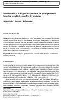 Cover page: Introduction to a diagnostic approach for point processes based on weighted second-order statistics
