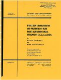 Cover page: Hydration Characteristics and Properties of Alite Pastes Containing Small Amounts of (C subscript 3 A), (C subscript 4 AF), and (CS(bar)H subscript 2)