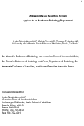 Cover page: A mission-based reporting system applied to an academic pathology department