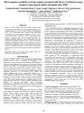 Cover page: What explains variability in brain regions associate with Theory of Mind in a large sample of neurotypical adults and adults with ASD?