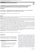 Cover page: Sex differences and associations between zinc deficiency and anemia among hospitalized adolescents and young adults with eating disorders