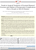 Cover page: Trends in Surgical Treatment of Proximal Humeral Fractures and Analysis of Postoperative Complications Over a Decade in 384,158 Patients.