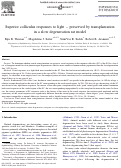 Cover page: Superior colliculus responses to light – preserved by transplantation in a slow degeneration rat model