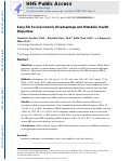 Cover page: Early-Life Socioeconomic Disadvantage and Metabolic Health Disparities.