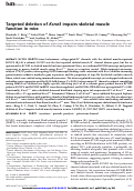 Cover page: Targeted deletion of Kcne3 impairs skeletal muscle function in mice