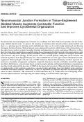 Cover page: Neuromuscular Junction Formation in Tissue-Engineered Skeletal Muscle Augments Contractile Function and Improves Cytoskeletal Organization