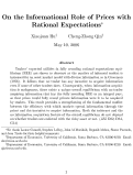 Cover page: On the Informational Role of Prices with Rational Expectations