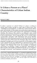 Cover page: Is Urban a Person or a Place? Characteristics of Urban Indian Country