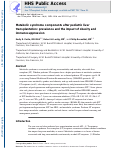 Cover page: Metabolic Syndrome Components After Pediatric Liver Transplantation: Prevalence and the Impact of Obesity and Immunosuppression