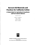 Cover page of Harvest Aid Materials and Practices for California Cotton: A Study Guide for Agricultural Consultants and Pest Control Adviser