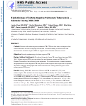 Cover page: Epidemiology of Culture-Negative Pulmonary Tuberculosis-Alameda County, 2010-2019.