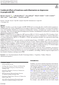 Cover page: Combined effects of loneliness and inflammation on depression in people with HIV