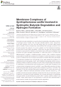 Cover page: Membrane Complexes of Syntrophomonas wolfei Involved in Syntrophic Butyrate Degradation and Hydrogen Formation