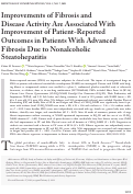 Cover page: Improvements of Fibrosis and Disease Activity Are Associated With Improvement of Patient‐Reported Outcomes in Patients With Advanced Fibrosis Due to Nonalcoholic Steatohepatitis