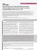 Cover page: Long‐Term Experience of Chemoradiotherapy Combined with Deep Regional Hyperthermia for Organ Preservation in High‐Risk Bladder Cancer (Ta, Tis, T1, T2)