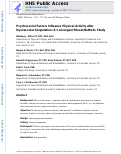 Cover page: Psychosocial Factors Influence Physical Activity after Dysvascular Amputation: A Convergent Mixed-Methods Study.