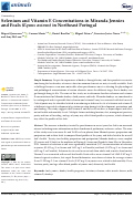 Cover page: Selenium and Vitamin E Concentrations in Miranda Jennies and Foals (Equus asinus) in Northeast Portugal