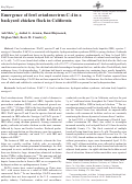 Cover page: Emergence of fowl aviadenovirus C-4 in a backyard chicken flock in California.