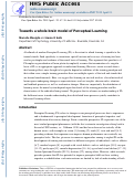 Cover page: Towards a whole brain model of Perceptual Learning