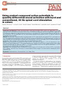 Cover page: Using evoked compound action potentials to quantify differential neural activation with burst and conventional, 40 Hz spinal cord stimulation in ovines.