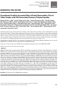 Cover page: Paresthesia Predicts Increased Risk of Distal Neuropathic Pain in Older People with HIV-Associated Sensory Polyneuropathy.