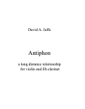 Cover page: Antiphon