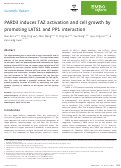 Cover page: PARD3 induces TAZ activation and cell growth by promoting LATS1 and PP1 interaction