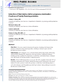 Cover page: Induction of fetal demise before pregnancy termination: practices of family planning providers