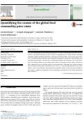 Cover page: Quantifying the causes of the global food commodity price crisis
