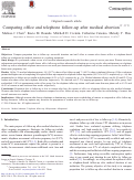 Cover page: Comparing office and telephone follow-up after medical abortion.