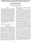 Cover page: Computational exploration of task and attention modulation on holistic processing and left side bias effects in face recognition: the case of face drawing experts.