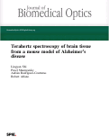 Cover page: Terahertz spectroscopy of brain tissue from a mouse model of Alzheimer’s disease