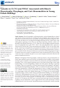 Cover page: Variants in CLCN1 and PDE4C Associated with Muscle Hypertrophy, Dysphagia, and Gait Abnormalities in Young French Bulldogs.