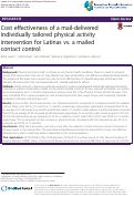 Cover page: Cost effectiveness of a mail-delivered individually tailored physical activity intervention for Latinas vs. a mailed contact control