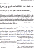 Cover page: Diverse Behaviors of Outer Radial Glia in Developing Ferret and Human Cortex
