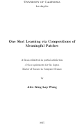 Cover page: One Shot Learning via Compositions of Meaningful Patches