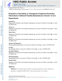 Cover page: Evaluation of Durability of Transparent Graphene Electrodes Fabricated on Different Flexible Substrates for Chronic In Vivo Experiments