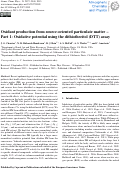 Cover page: Oxidant production from source-oriented particulate matter – Part 1: Oxidative potential using the dithiothreitol (DTT) assay