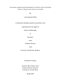 Cover page: Towards the Adoption and Implementation of Positive School Discipline Policies: Lifting Lessons from Across Fields