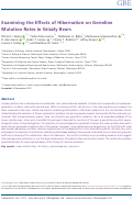 Cover page: Examining the Effects of Hibernation on Germline Mutation Rates in Grizzly Bears.