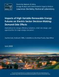 Cover page: Impacts of High Variable Renewable Energy Futures on Electric-Sector Decision Making: Demand-Side Effects